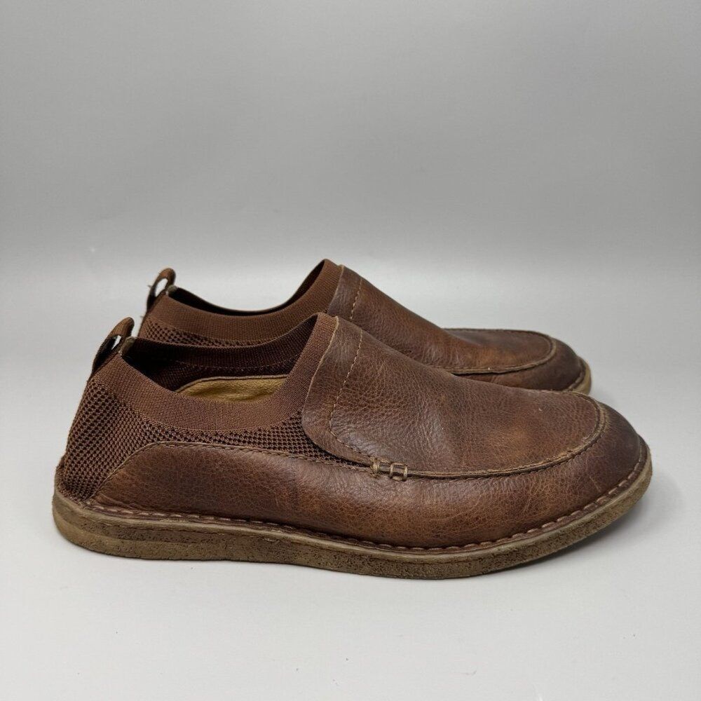 Born Samuel Casual Loafers Mens US Size 9.5M Brown Upper Leather Moc Toe Slip On